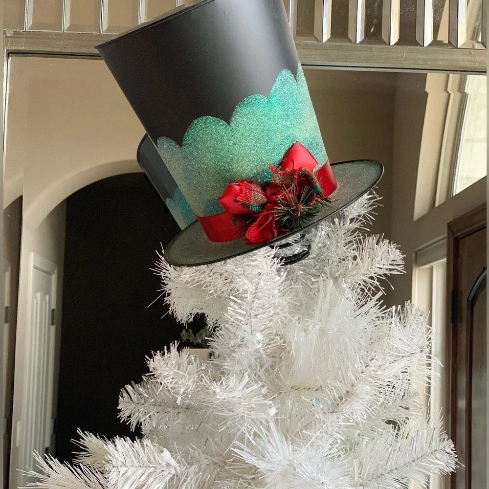 Christmas‎ Tree Topper Snowman Top Hat